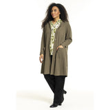 Stilfuld, ensfarvet cardigan "Smarlene" - Green