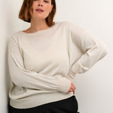 Finstrikket bluse "KCregitta" - Grå