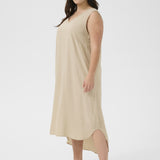 Lækreste viskose/hør kjole KCmille - Sand