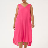 Lækreste viskose/hør kjole KCmille - Pink