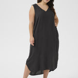 Lækreste viskose/hør kjole KCmille - Grå