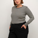 Stribet strik "KCnalia" Hvid/Sort