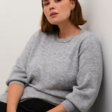 Bluse med sølvkant i halsen "KCmerida" - Grå