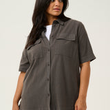 KCNANA Skjorte i 100% bomuld - Black Oyster