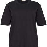 Kraftig bomulds T-shirt "KCmina" -  Sort