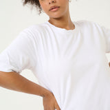 Kraftig bomulds T-shirt "KCmina" - Hvid