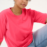 Kraftig bomulds T-shirt "KCmina" - Pink