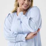 KCHILLA - Satin bluse - Lyseblå