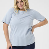 KCMERISA - Bomulds T-shirt med similisten - Lyseblå