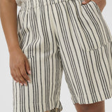 Lækreste viskose/hør shorts KCmille - Stribet