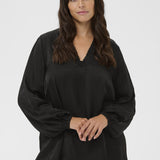 Bluse med V-hals "KCmilia" - Sort