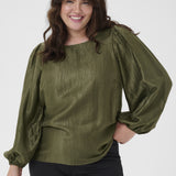 Smuk blank bluse "KCrizza" - Green