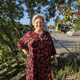 Kjole tung viskose "Den vi elsker" "Zh-Tina" - Wine