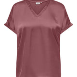 Satin top "CARBRYNJA" -  Rose Brown