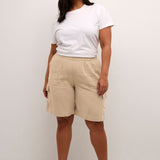 Lækreste viskose/hør shorts KCmille - Sand