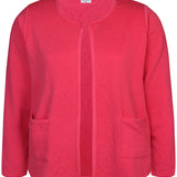 Kort cardigan med lommer - Koral