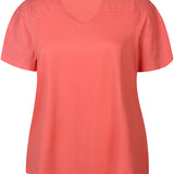 Bomulds T-shirt A-facon - Orange