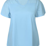 Bomulds T-shirt A-facon - Lyseblå