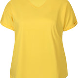 Basis bomulds T-shirt "Alberta" - Gul