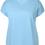 Basis bomulds T-shirt "Alberta" - Lyseblå