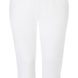 3/4 leggings med rynk - Hvid