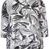 Bluse med 3/4 ærme - Hvid