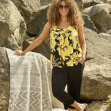 Fantastisk 3/4 buks med bred elastik - Sort