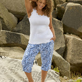 Fantastisk 3/4 buks med bred elastik - Blå