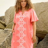 Tunika med lommer - Coral