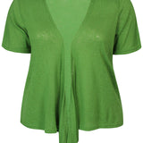 Skøn kort cardigan/bolero med spidser - Grøn