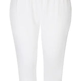 3/4 Bomulds leggings med sten "Kant" - Hvid