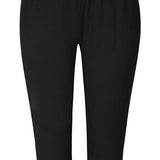 3/4 Bomulds leggings med sten "Kant" - Sort