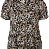 T-shirt i A-facon "Sylva" - Sort