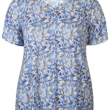 T-shirt i A-facon "Sylva" - Blå