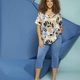 T-shirt i crepet viskose "Zh-Lyda" - Blå