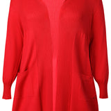 Lang cardigan "ZH-Kogle" - Rød