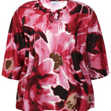 Bluse med bredt 3/4 ærme " Peri" - Rosa