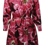 Kjole med skjorte krave - "Peri" - Rosa