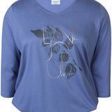 Bluse med elastik "Zh-Saee" - Blå