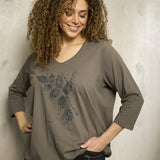 Bluse med elastik "Zh-Saee" - Army