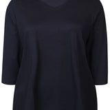 Basis bomulds bluse "Alberta" - Marine