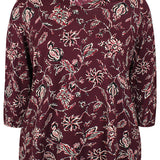 Lækker viskose bluse "Sylva" - Wine