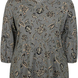 Lækker viskose bluse "Sylva" - Grøn