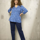 Lækker viskose bluse "Sylva" - Blå
