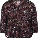 Viskose bluse med elastik i taljen "Sylva" - Wine