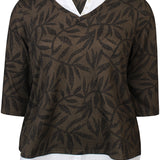 Bluse med påsyet skjorte "Zh-Sara" - Army