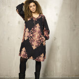 Smuk printet kjole "Zh-Sila" - Wine