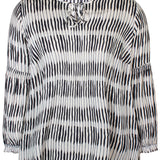 Printet bluse "Zh-Sisy" - Hvid