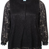 Blød og lækker blondebluse "Zh-Tist" - Sort