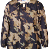 Printet bluse "ZH-Vera" - Sand
